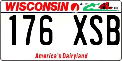 WI license plate 176XSB