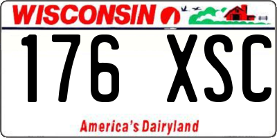 WI license plate 176XSC