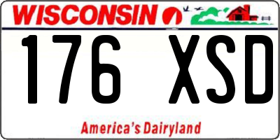 WI license plate 176XSD