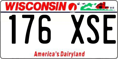WI license plate 176XSE