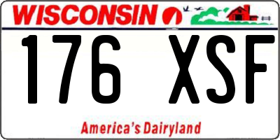 WI license plate 176XSF