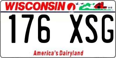 WI license plate 176XSG