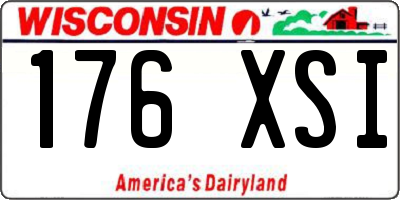 WI license plate 176XSI
