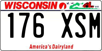 WI license plate 176XSM