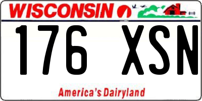 WI license plate 176XSN