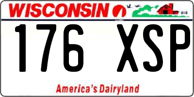 WI license plate 176XSP
