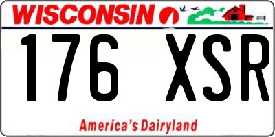 WI license plate 176XSR