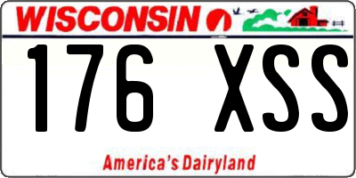 WI license plate 176XSS