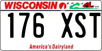 WI license plate 176XST