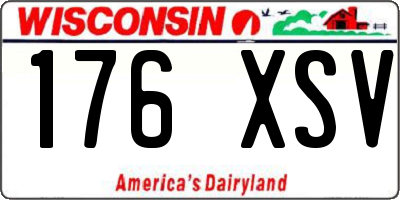WI license plate 176XSV