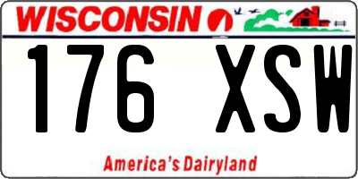 WI license plate 176XSW