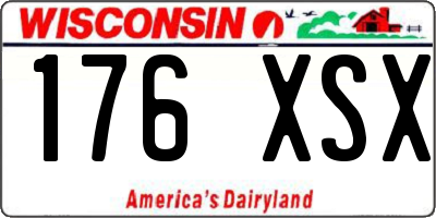 WI license plate 176XSX