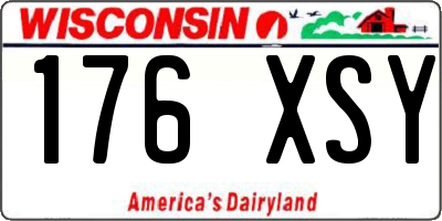 WI license plate 176XSY