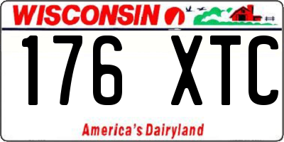 WI license plate 176XTC