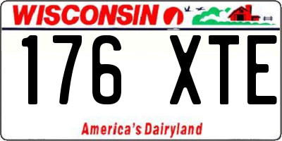 WI license plate 176XTE
