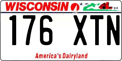 WI license plate 176XTN