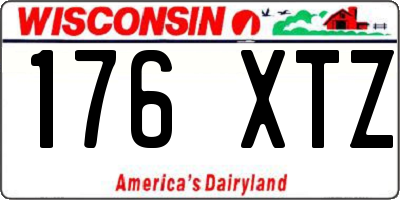 WI license plate 176XTZ