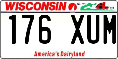 WI license plate 176XUM