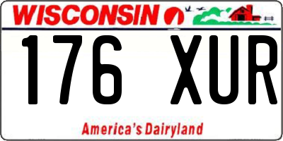 WI license plate 176XUR