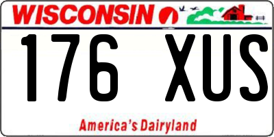 WI license plate 176XUS