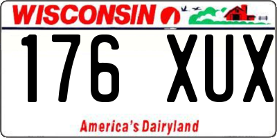 WI license plate 176XUX
