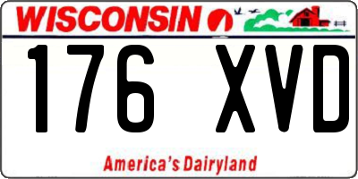 WI license plate 176XVD