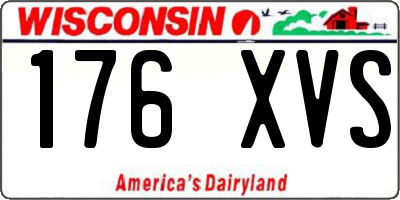 WI license plate 176XVS