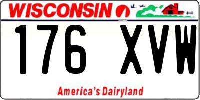 WI license plate 176XVW