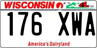 WI license plate 176XWA
