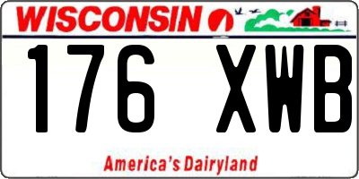 WI license plate 176XWB