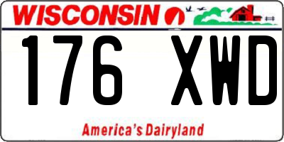 WI license plate 176XWD