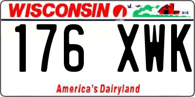 WI license plate 176XWK