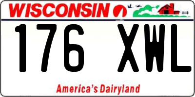 WI license plate 176XWL