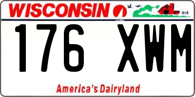 WI license plate 176XWM