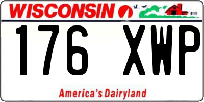 WI license plate 176XWP