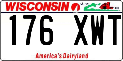WI license plate 176XWT