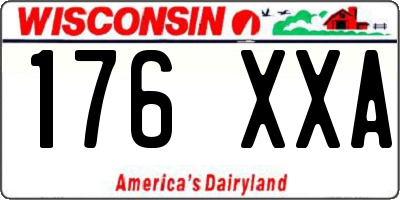 WI license plate 176XXA