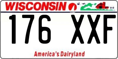 WI license plate 176XXF