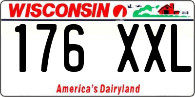 WI license plate 176XXL