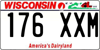 WI license plate 176XXM