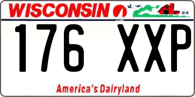 WI license plate 176XXP