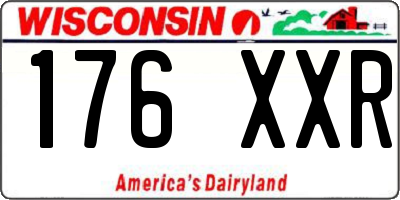 WI license plate 176XXR