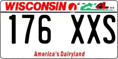 WI license plate 176XXS
