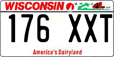 WI license plate 176XXT