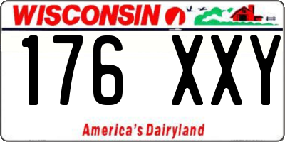 WI license plate 176XXY