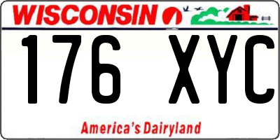 WI license plate 176XYC