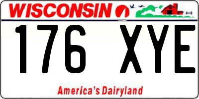 WI license plate 176XYE