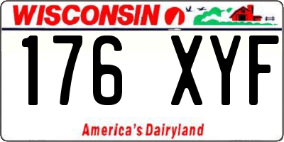 WI license plate 176XYF
