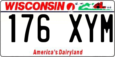 WI license plate 176XYM