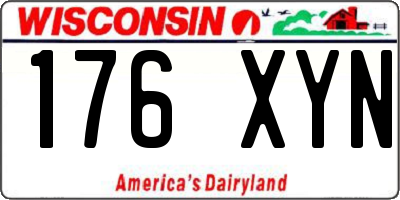 WI license plate 176XYN